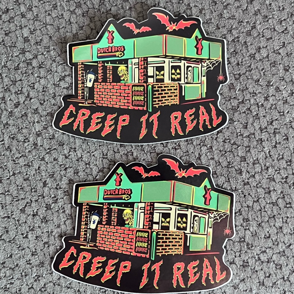 NEW Dutch Bros Halloween 2024 Stickers! Set of 2.